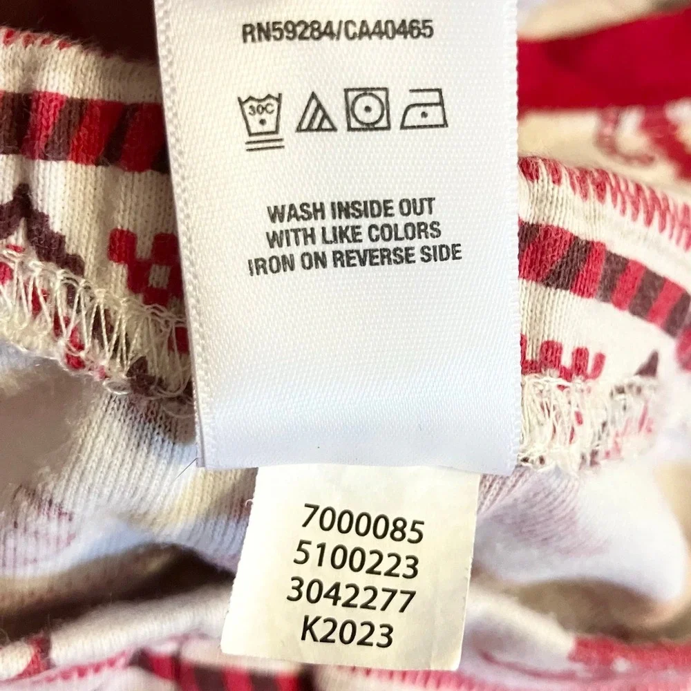 Children's Place Winter Christmas Holiday Pajama Set Red/White Fair Isle‎ Sz 3T